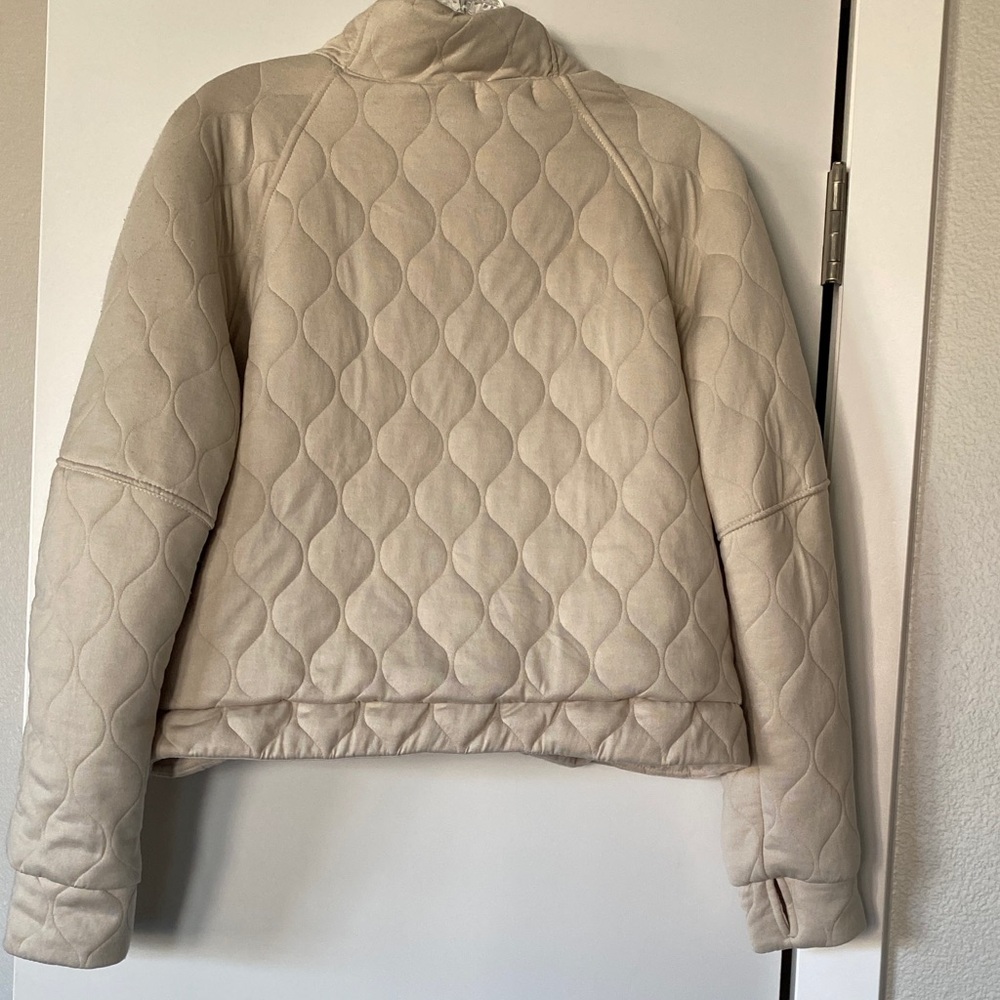 Softest Quilted Crop Half Zip Sweatshirt Jacket Sweater Yoga Zara Athleta - Picture 9 of 14